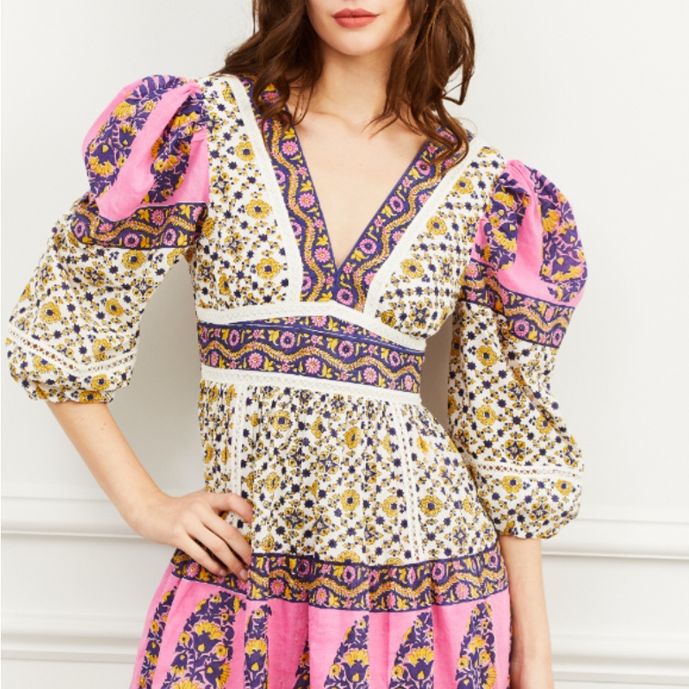 Elise Mini Dress in Zina Print